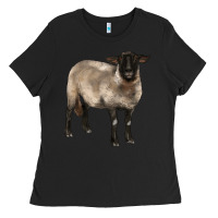 Black suffolk ewe Ladies Tee - BarkalooDesign