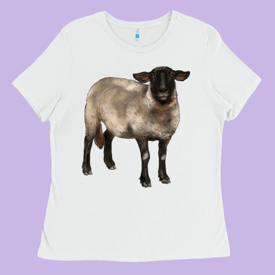 Suffolk Ewe Ladies Tee Designed By Barkaloodesign