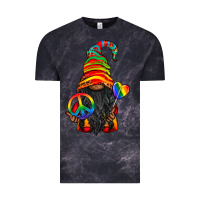 Cloud Black LGBTQ+ Pride Gnome With Candy Vintage Tee - BundleAndBundleShop