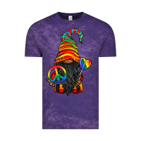 Cloud Purple LGBTQ+ Pride Gnome With Candy Vintage Tee - BundleAndBundleShop