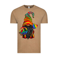 Vintage Coffee LGBTQ+ Pride Gnome With Candy Vintage Tee - BundleAndBundleShop