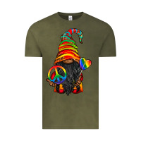 Vintage Olive LGBTQ+ Pride Gnome With Candy Vintage Tee - BundleAndBundleShop