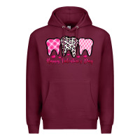 Burgundy happy valentines day dentist Premium Hoodie - OliviaCreatesArt