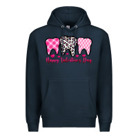 Navy happy valentines day dentist Premium Hoodie - OliviaCreatesArt