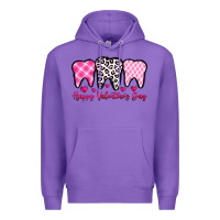 Purple happy valentines day dentist Premium Hoodie - OliviaCreatesArt