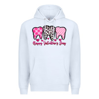 White happy valentines day dentist Premium Hoodie - OliviaCreatesArt