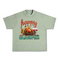 Oil Green Happy Glamper Camp Urban Heavy Tee - BundleAndBundleShop
