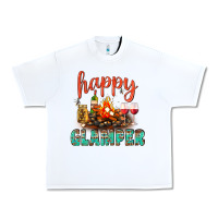 White Happy Glamper Camp Urban Heavy Tee - BundleAndBundleShop