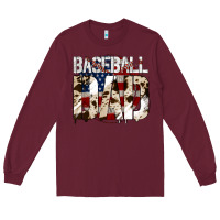 Burgundy Baseball American Dad Long Sleeve Tee - Bettercallsaul