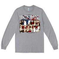Heather Grey Baseball American Dad Long Sleeve Tee - Bettercallsaul
