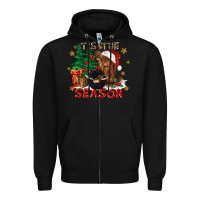 Black tis the season Zipper Hoodie - CowGirlArtShop