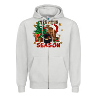 Dove Grey tis the season Zipper Hoodie - CowGirlArtShop