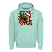 Seafoam tis the season Zipper Hoodie - CowGirlArtShop