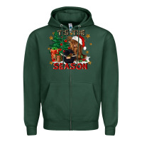 Sports Green tis the season Zipper Hoodie - CowGirlArtShop
