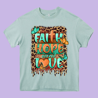 Faith Hope And Love Heavy Core Tee Designed By Barkaloodesign