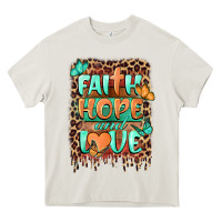 Cream faith hope and love Heavy Core Tee - BarkalooDesign