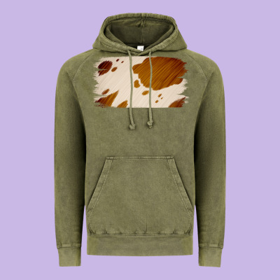 Cowhide Lightbrown Vintage Hoodie Designed By Jasminsmagicworld