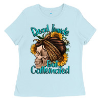Baby Blue dead inside but caffeinated Ladies Tee - Jasminsmagicworld