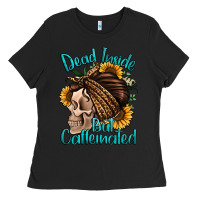 Black dead inside but caffeinated Ladies Tee - Jasminsmagicworld
