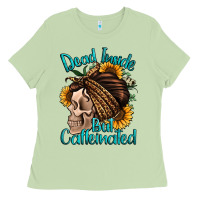 Matcha dead inside but caffeinated Ladies Tee - Jasminsmagicworld