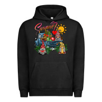 Pigment Black summer gnomes  truck Urban Hoodie - CowhideDigitalArt