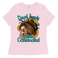 Dead Inside But Caffeinated Ladies Tee | Teevron