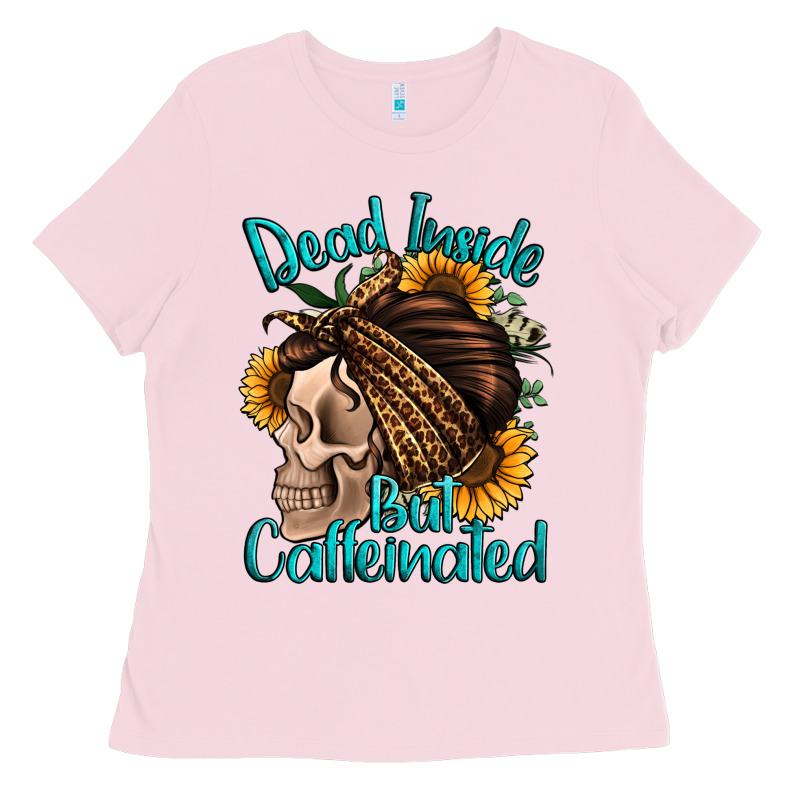 Dead Inside But Caffeinated Ladies Tee by Jasminsmagicworld | Teevron
