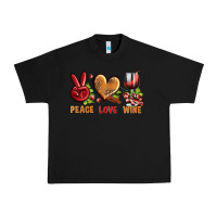 Black Peace Love Wine Urban Heavy Tee - BundleAndBundleShop
