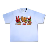 Grape Ice Peace Love Wine Urban Heavy Tee - BundleAndBundleShop