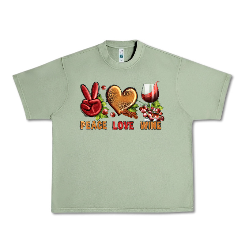 Peace Love Wine Urban Heavy Tee by BundleAndBundleShop | Teevron