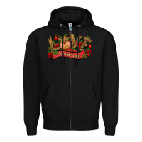 Black love christmas reindeer Zipper Hoodie - CowGirlArtShop