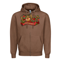 Chestnut love christmas reindeer Zipper Hoodie - CowGirlArtShop
