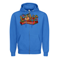 True Royal love christmas reindeer Zipper Hoodie - CowGirlArtShop