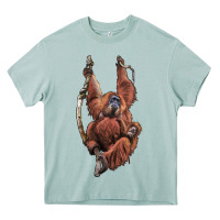Arona Orangutan And Baby Heavy Core Tee - LillyAllenDesigns