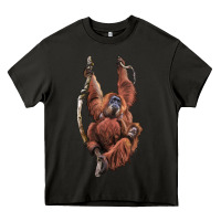 Asphalt Orangutan And Baby Heavy Core Tee - LillyAllenDesigns