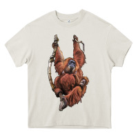 Orangutan And Baby Heavy Core Tee | Teevron