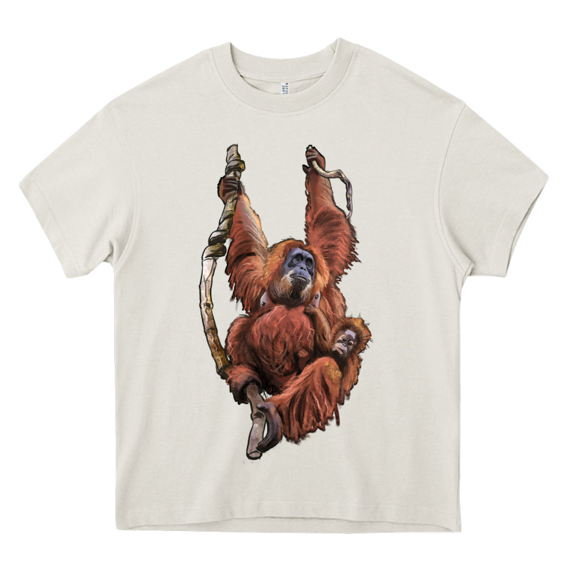 Orangutan And Baby Heavy Core Tee by LillyAllenDesigns | Teevron