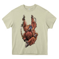 Mossy Orangutan And Baby Heavy Core Tee - LillyAllenDesigns