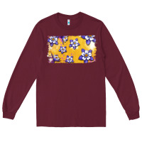 Burgundy Rocky Mountain Columbine Flower Long Sleeve Tee - Bettercallsaul