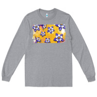 Heather Grey Rocky Mountain Columbine Flower Long Sleeve Tee - Bettercallsaul