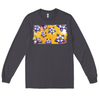 Smoke Rocky Mountain Columbine Flower Long Sleeve Tee - Bettercallsaul