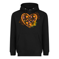 Black Western Autumn Heart Heavyweight Hoodie - FaDigitalArtStudio