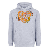 Heather Grey Western Autumn Heart Heavyweight Hoodie - FaDigitalArtStudio