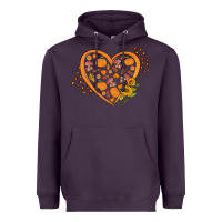 Plum Western Autumn Heart Heavyweight Hoodie - FaDigitalArtStudio
