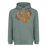 Sage Western Autumn Heart Heavyweight Hoodie - FaDigitalArtStudio