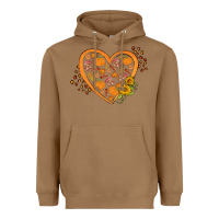 Toasted Coconut Western Autumn Heart Heavyweight Hoodie - FaDigitalArtStudio