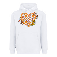 White Western Autumn Heart Heavyweight Hoodie - FaDigitalArtStudio