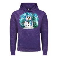 Cloud Purple winter snowman Vintage Hoodie - MaliasSmallBusiness