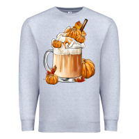 Heather Grey Fall Coffee Premium Sweatshirt - FaDigitalArtStudio