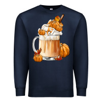 Navy Fall Coffee Premium Sweatshirt - FaDigitalArtStudio